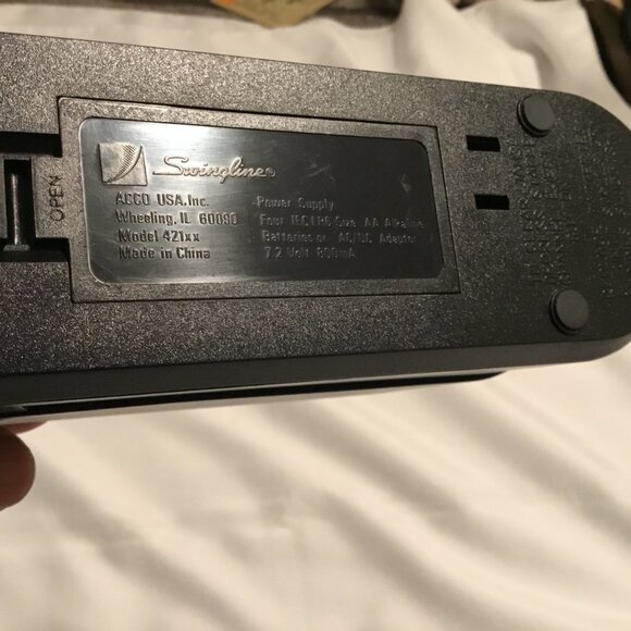 Swingline Black Electric Stapler With Power Adapter Model 421XX Tested Working - Picture 7 of 8